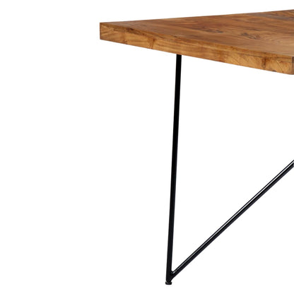 Mesa De Comedor De Madera Maciza De Acacia 180x90x76 Cm_3