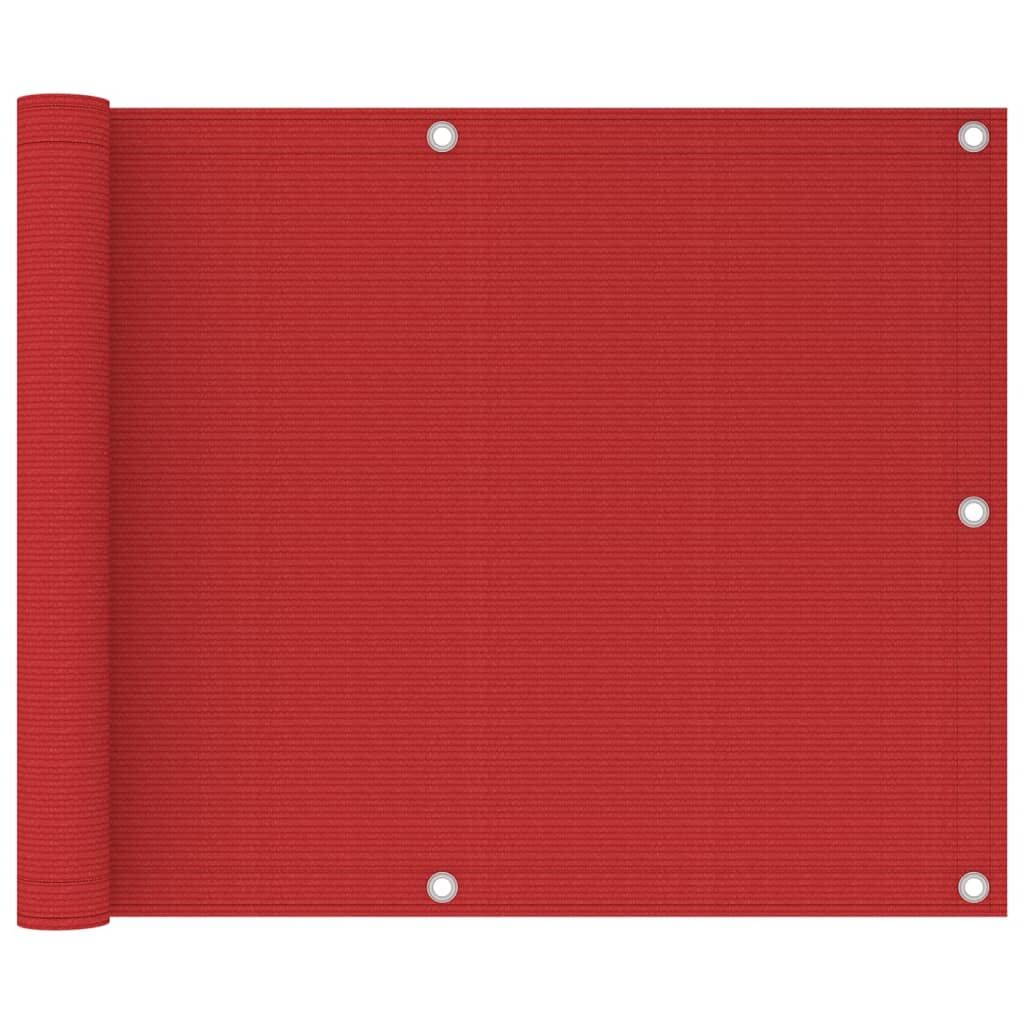 Vidaxl Toldo Para Balcón Hdpe Rojo 75x300 Cm_0
