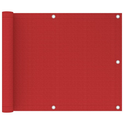 Vidaxl Toldo Para Balcón Hdpe Rojo 75x300 Cm_0