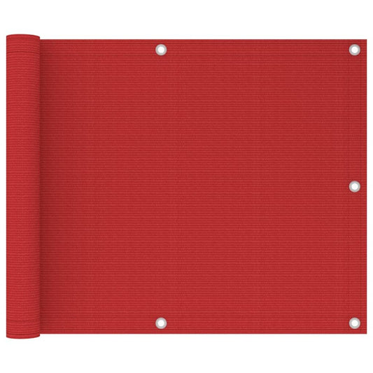 Vidaxl Toldo Para Balcón Hdpe Rojo 75x300 Cm_0