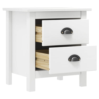 Mesita De Noche Hill Madera Maciza De Pino Blanco 46x35x49,5 Cm_2