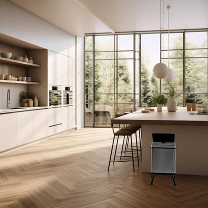 Cubo Inteligente Reciclaje 15l+15l Apertura Auto Gris