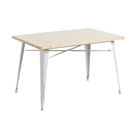 Mesa De Comedor Rectangular Iron Wood 120x80x74cm Thinia Home_0