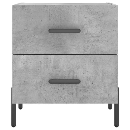 Mesita Noche 2 Uds Madera Ingeniería Gris Hormigón 40x35x47,5cm_4