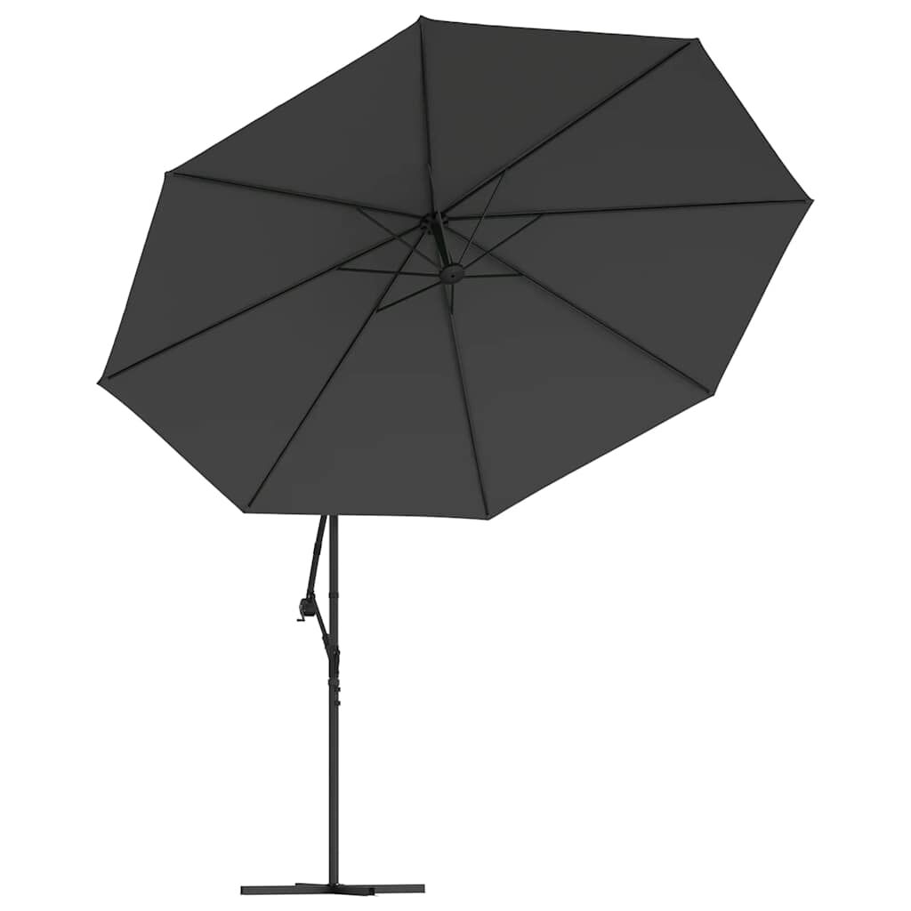 Vidaxl Sombrilla Voladiza Con Poste De Aluminio Gris Antracita 350 Cm_3