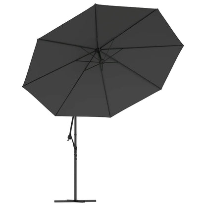 Vidaxl Sombrilla Voladiza Con Poste De Aluminio Gris Antracita 350 Cm_3