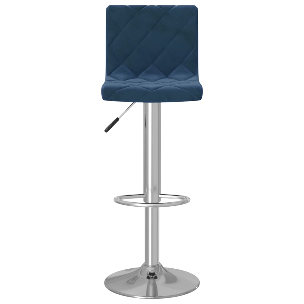 Taburetes De Cocina 2 Unidades Terciopelo Azul_2
