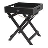 Well Home Bandeja Para Servir En Madera Con Patas Plegables Color Negro 30x30x36cm