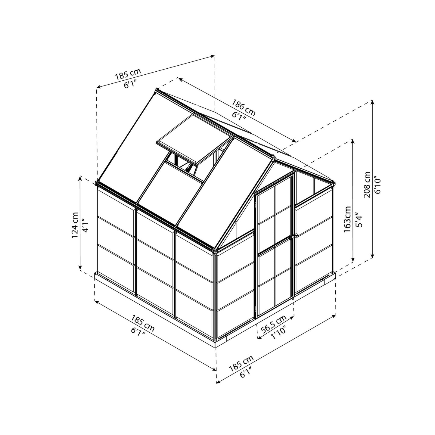 Invernadero Hybrid 185x186 verde cm Canopia by Palram
