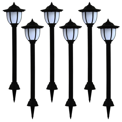 Vidaxl Lámparas Solares De Exterior Negras Led 6 Uds_0