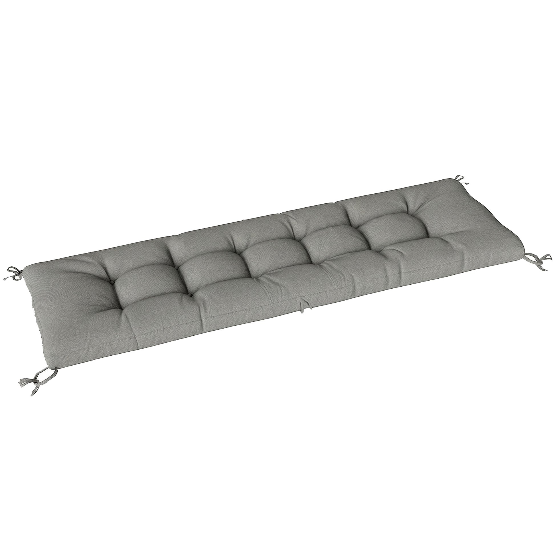 Outsunny Cojín Para Banco Y Tumbona Protección Uv50+ 198x65x13 Cm Gris Claro_0