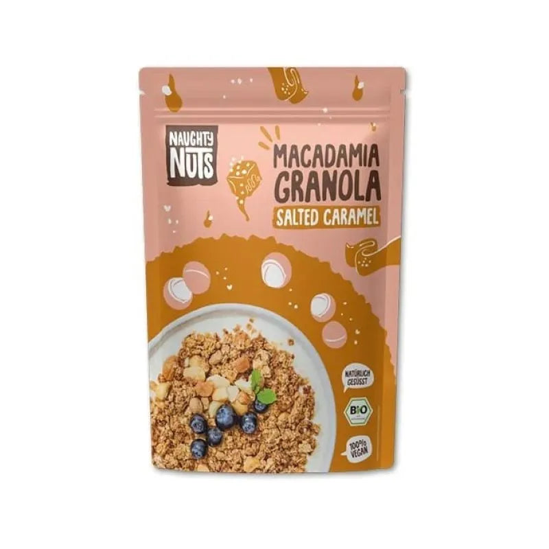 Granola Macadamia Salted Caramel Naughty Nuts 300g Bio_0
