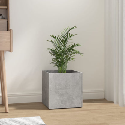 Jardinera De Madera De Ingeniería Gris Hormigón 40x40x40 Cm_1