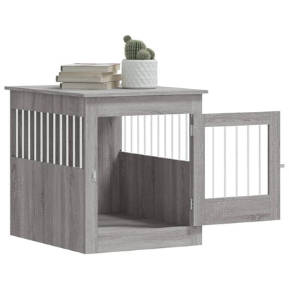 Vidaxl Jaula Para Perros Madera Ingeniería Gris Sonoma 64,5x80x71 Cm_4