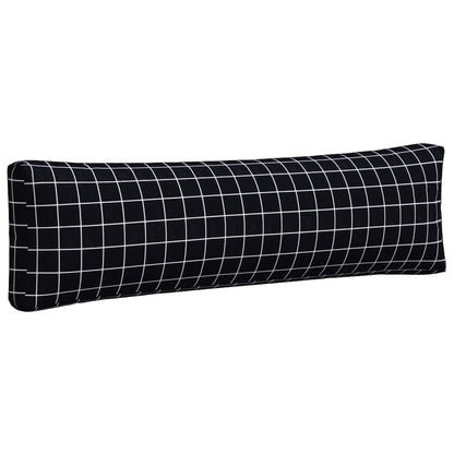 Vidaxl Cojines Para Palés 2 Piezas Tela Oxford A Cuadros Negros_4
