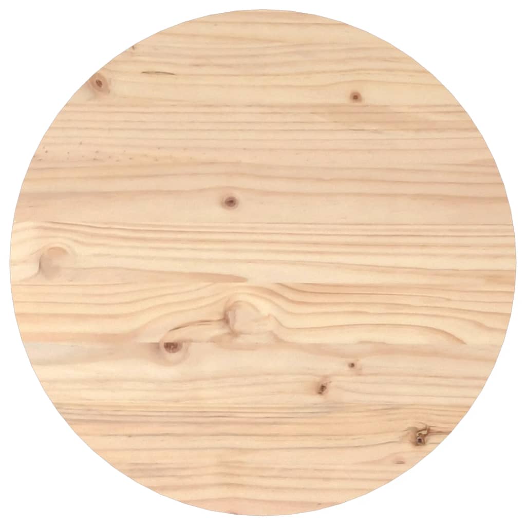 Mesa De Centro De Madera Maciza De Pino Ø 55x45 Cm_4