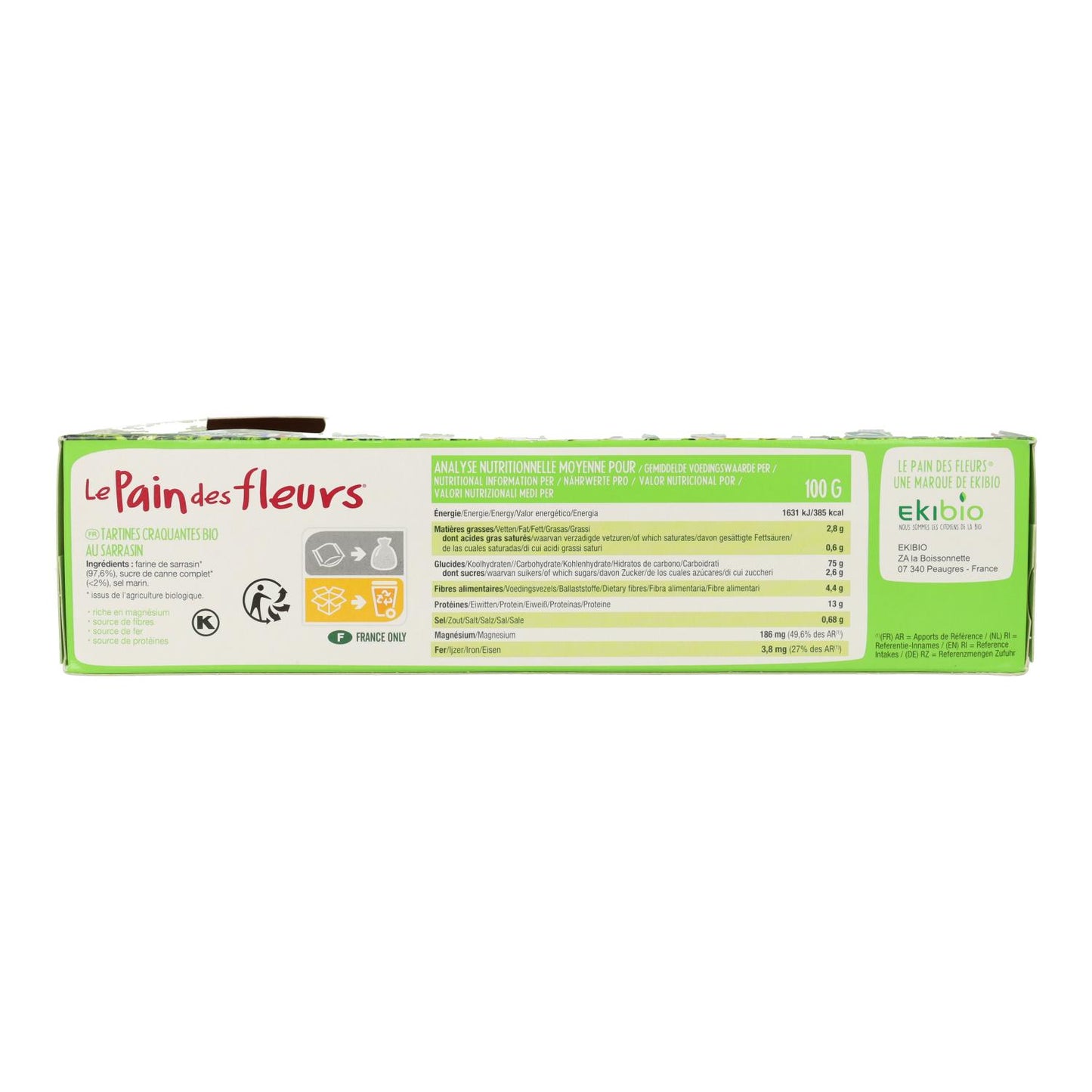 Tostadas Crujientes Trigo Sarraceno sin gluten Le Pain de Fleurs 300 g