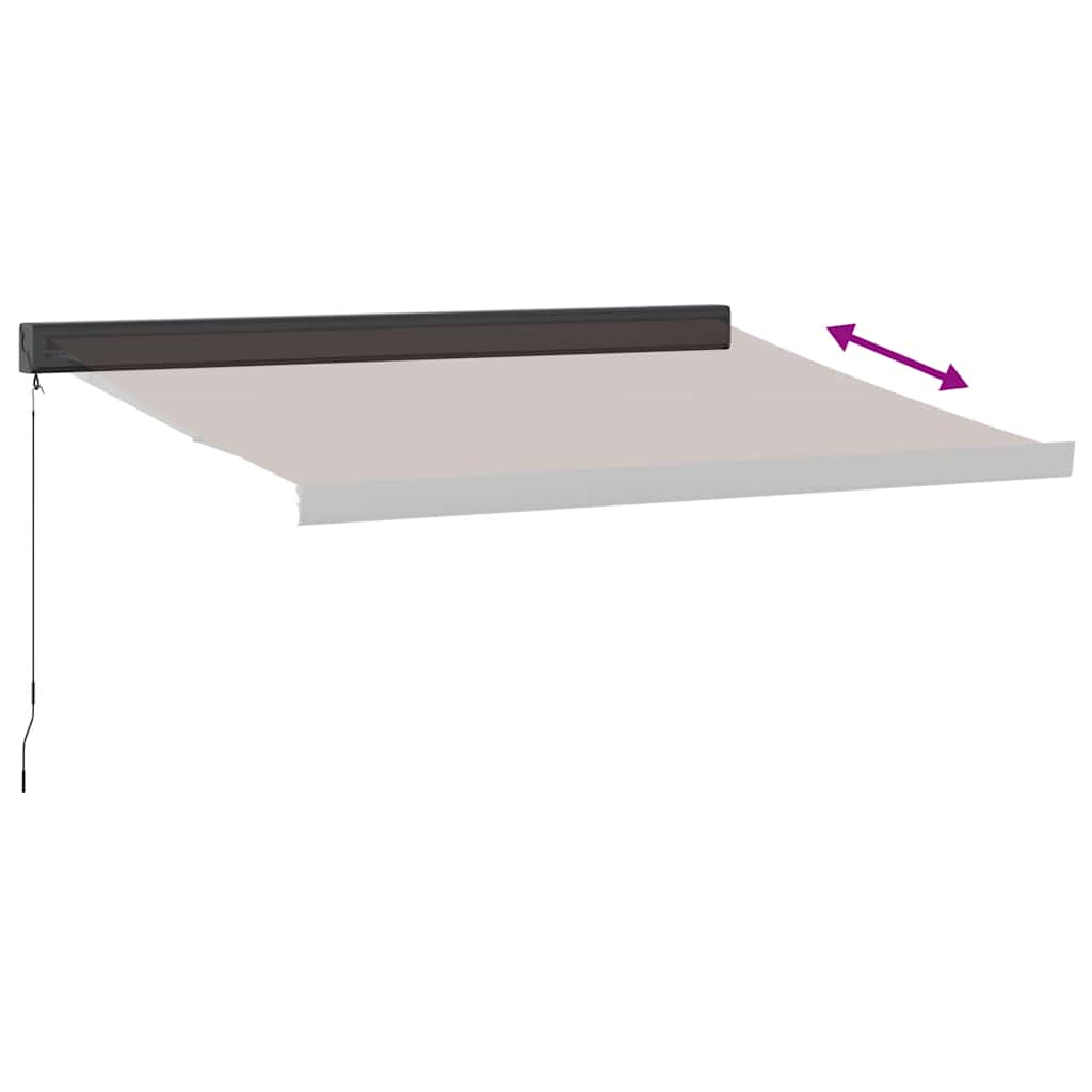 Toldo Retráctil Manual Marrón 350x250 Cm_4