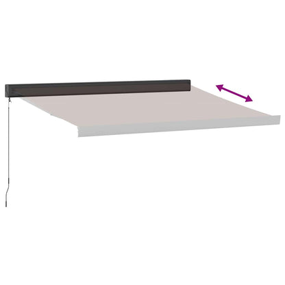Toldo Retráctil Manual Marrón 350x250 Cm_4