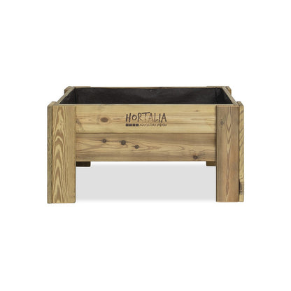 Mesa De Cultivo Elevada De Madera Tratada 80x60x40 Cm Gardenbrico M40 Hortalia_2