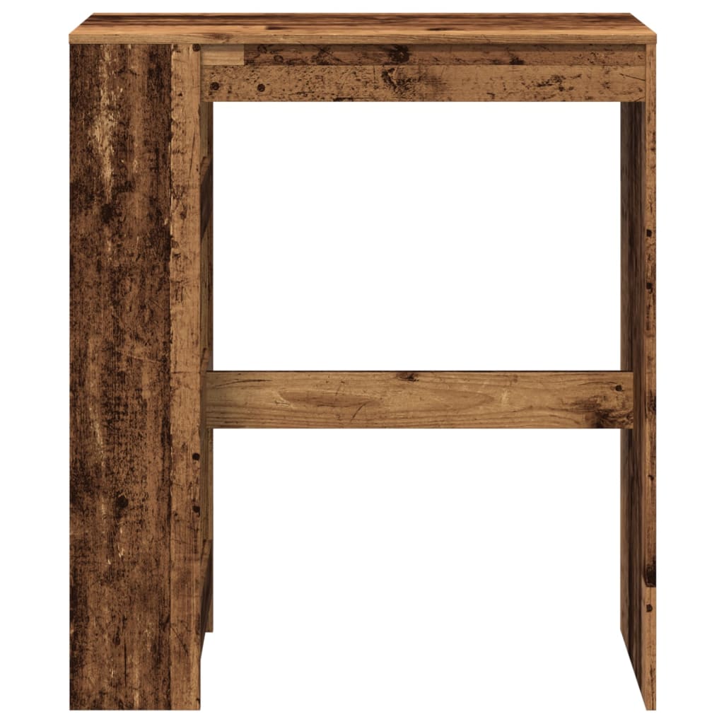 Mesa Alta Con Estantes Madera Envejecida 90x40x103,5 Cm_2