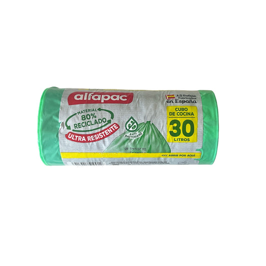 Pack De 20 Rollos De 15 Bolsas De Basura 'antibacterias' 30l Autocierre_0