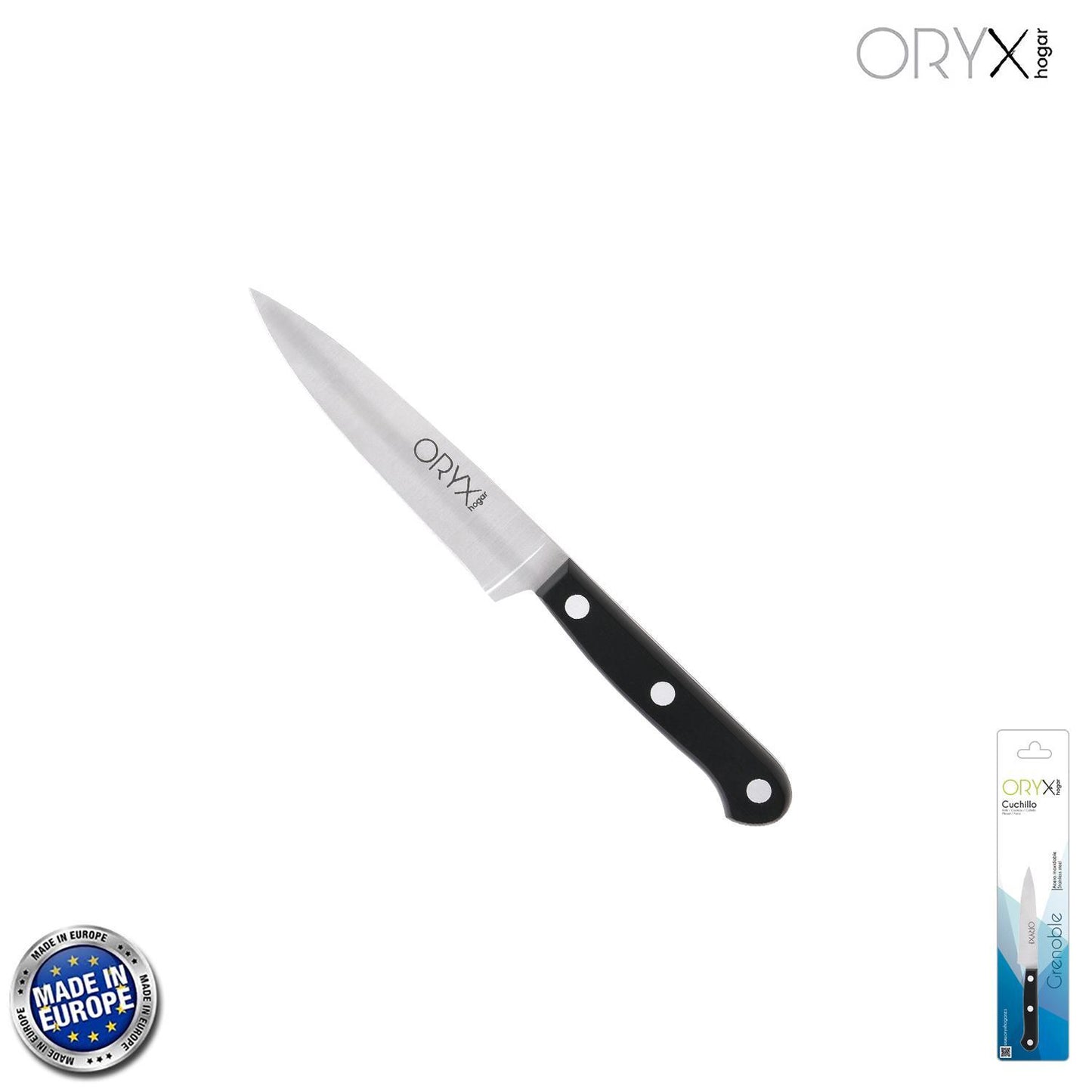 Cuchillo Grenoble Cocina Hoja Acero Inoxidable 13 Cm. Negro_0