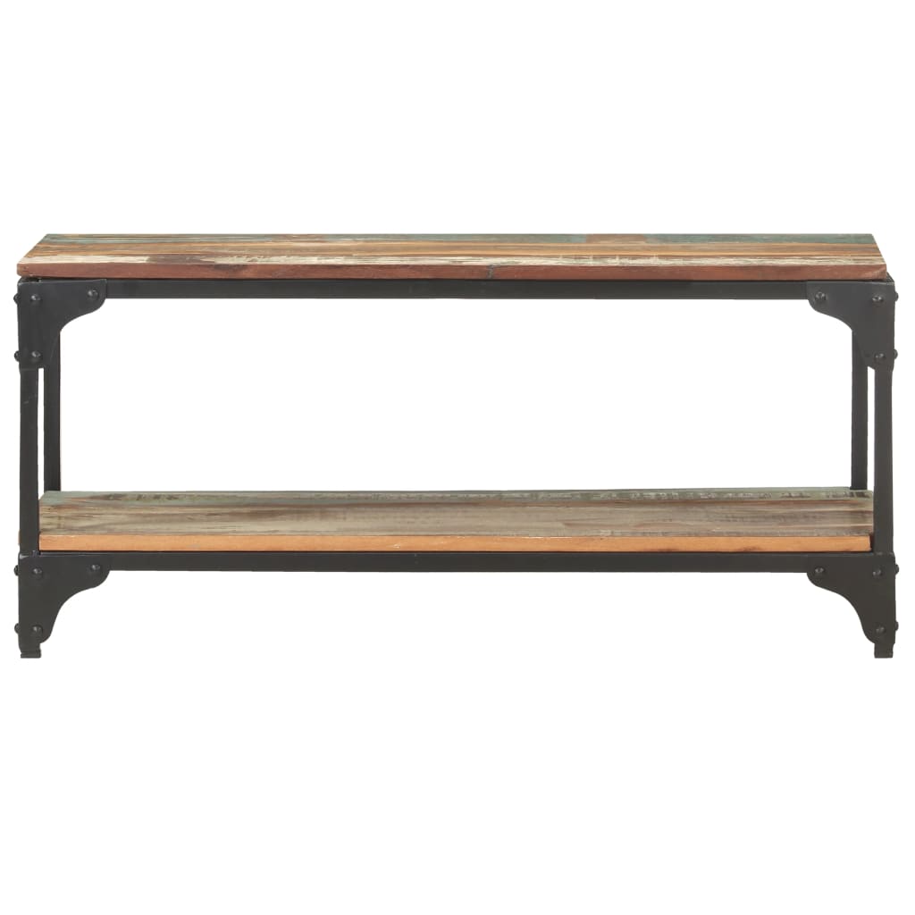 Mesa De Centro De Madera Maciza Reciclada 90x30x40 Cm_0