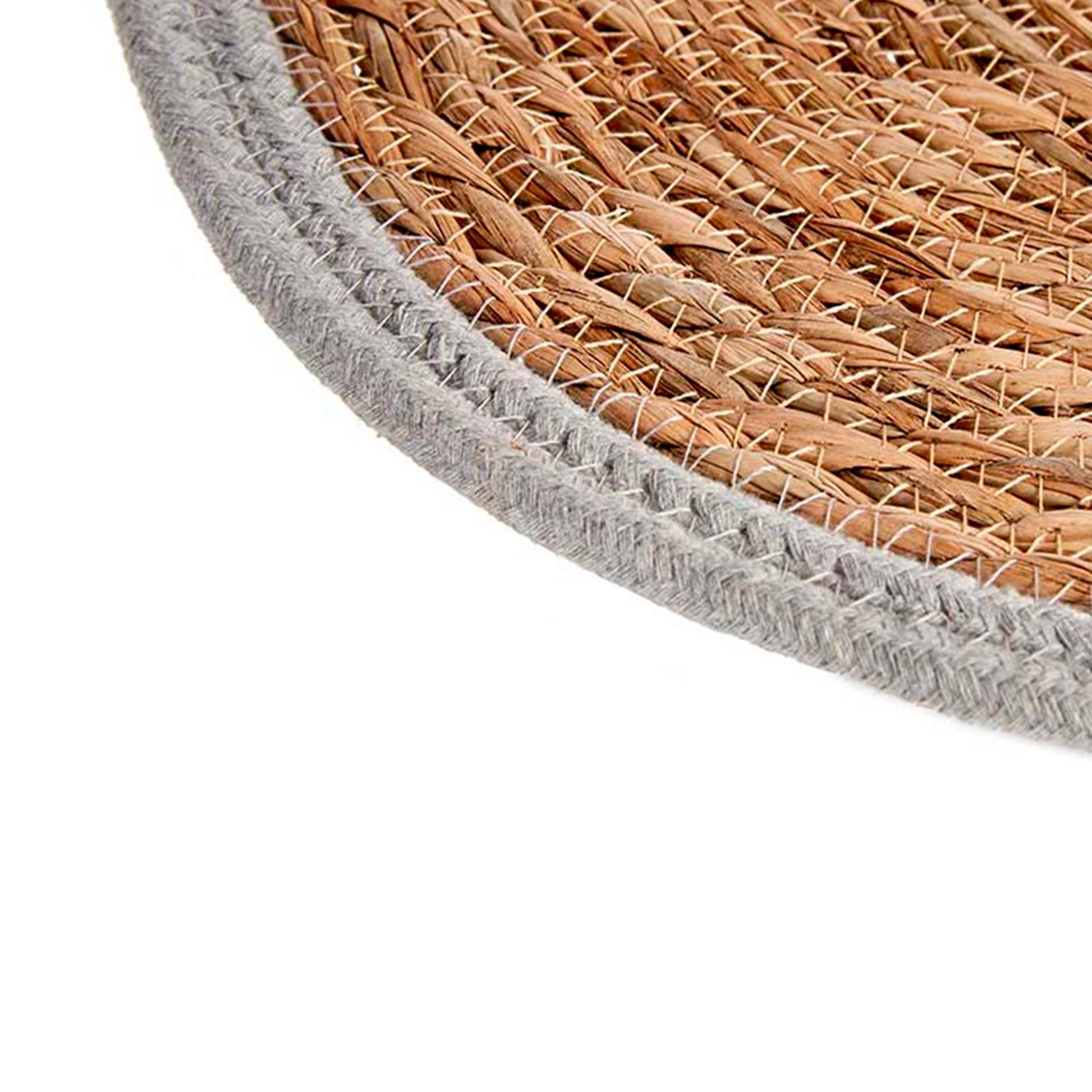 Tapete Natural Borde Gris 35cm Colección Kinvara_3