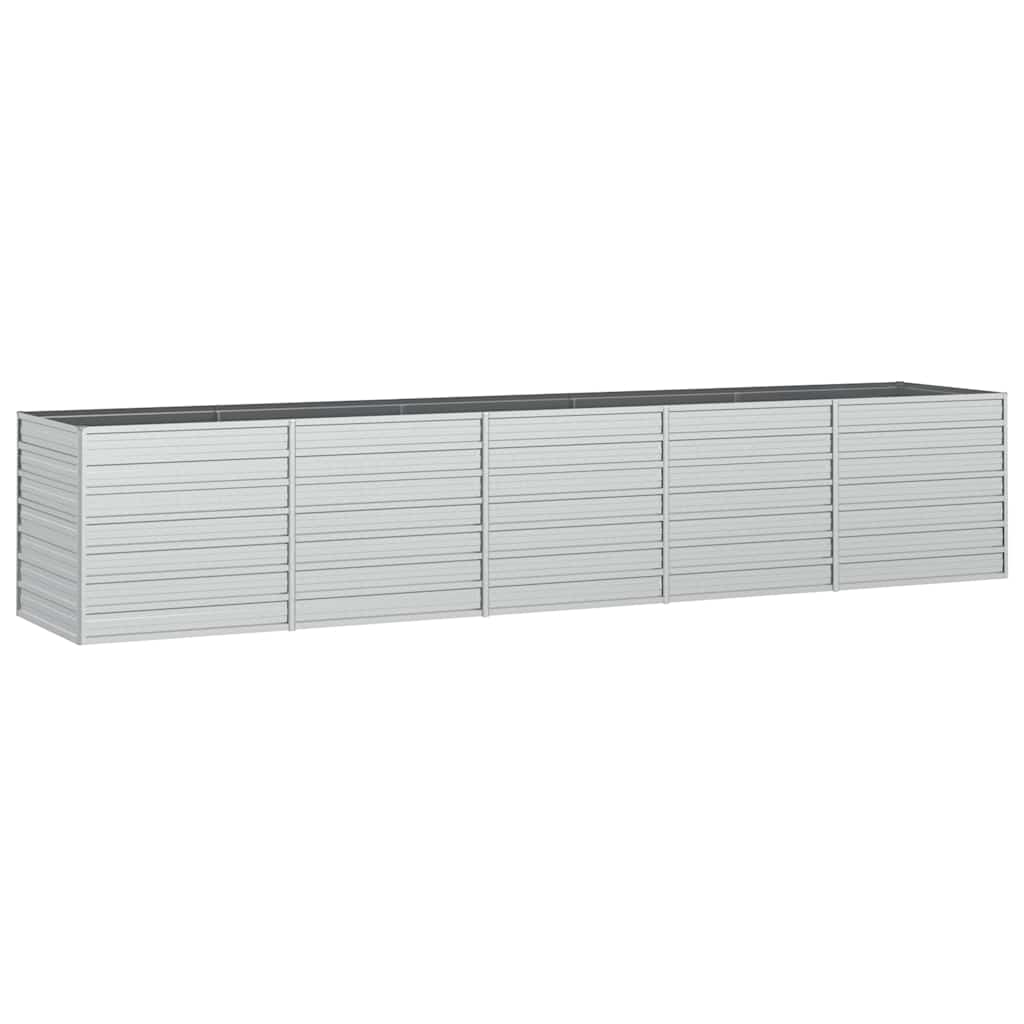 Arriate De Acero Galvanizado Plateado 400x80x77 Cm_0