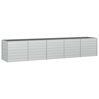 Arriate De Acero Galvanizado Plateado 400x80x77 Cm_0