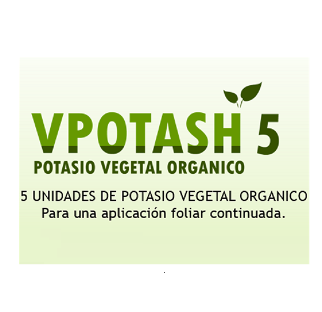 Fertilizante Potasio Vpotash 5 Chamae 1 Litro Ecológico. Jardinería. Potasio Verde. Aplicación Al Suelo Y Foliar._1