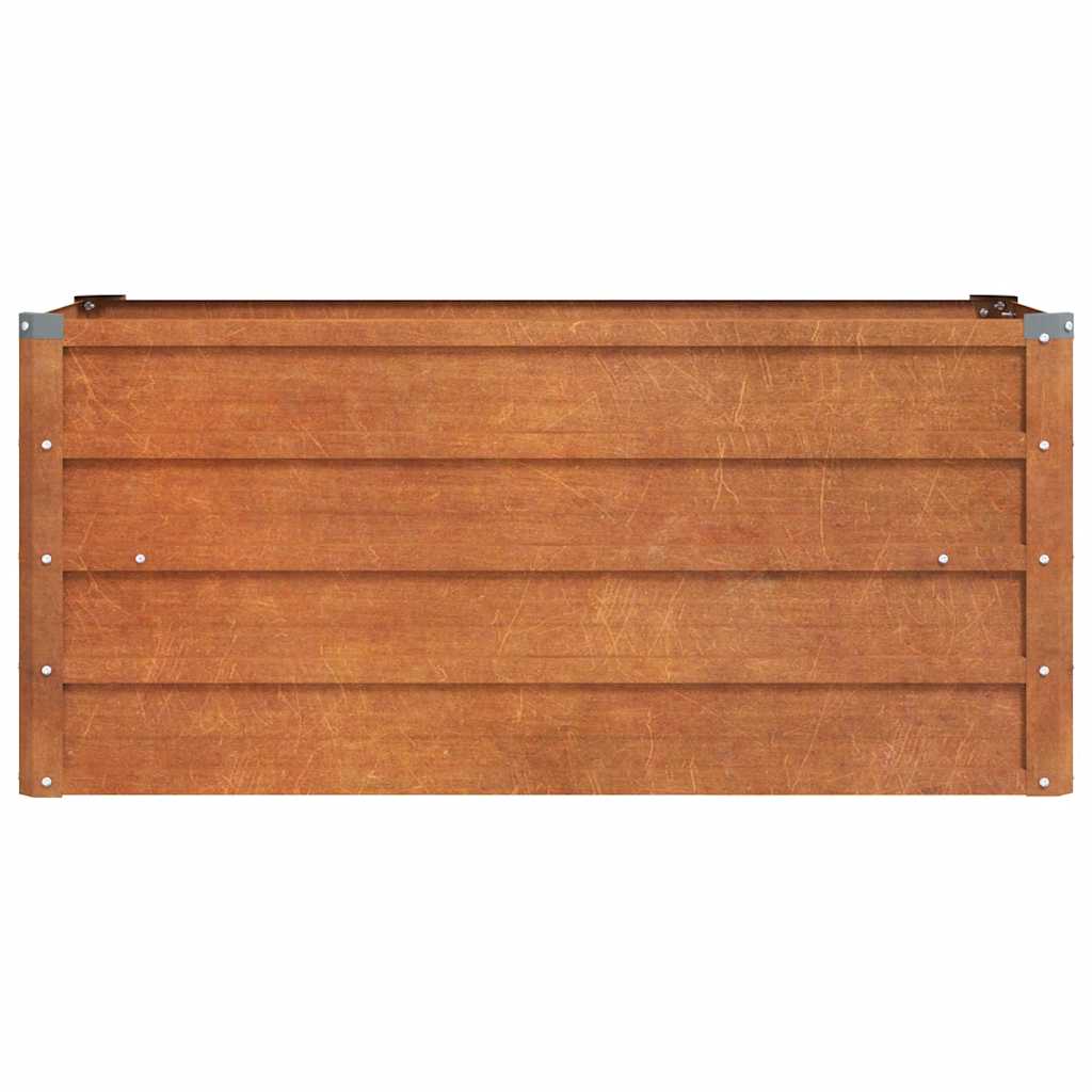 Arriate Oxidado De Acero Corten 100x40x45 Cm_3