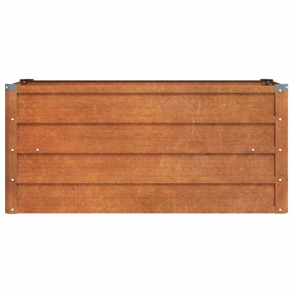 Arriate Oxidado De Acero Corten 100x40x45 Cm_3