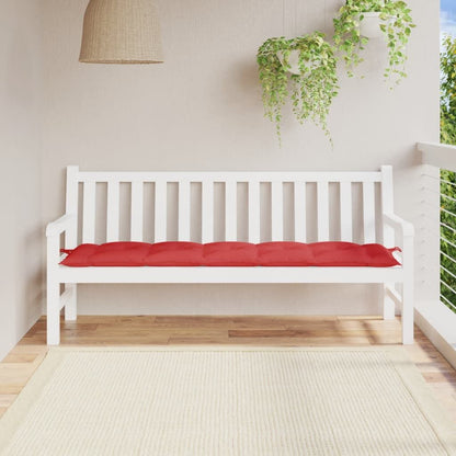 Vidaxl Cojín De Banco De Jardín Tela Oxford Rojo 180x50x7 Cm_1