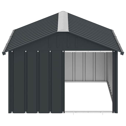 Casa Perros Acero Galvanizado Gris Antracita 116,5x153x81,5 Cm_4