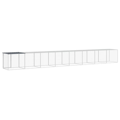 Vidaxl Gallinero Con Techo Acero Galvanizado Antracita 803x98x90 Cm_4
