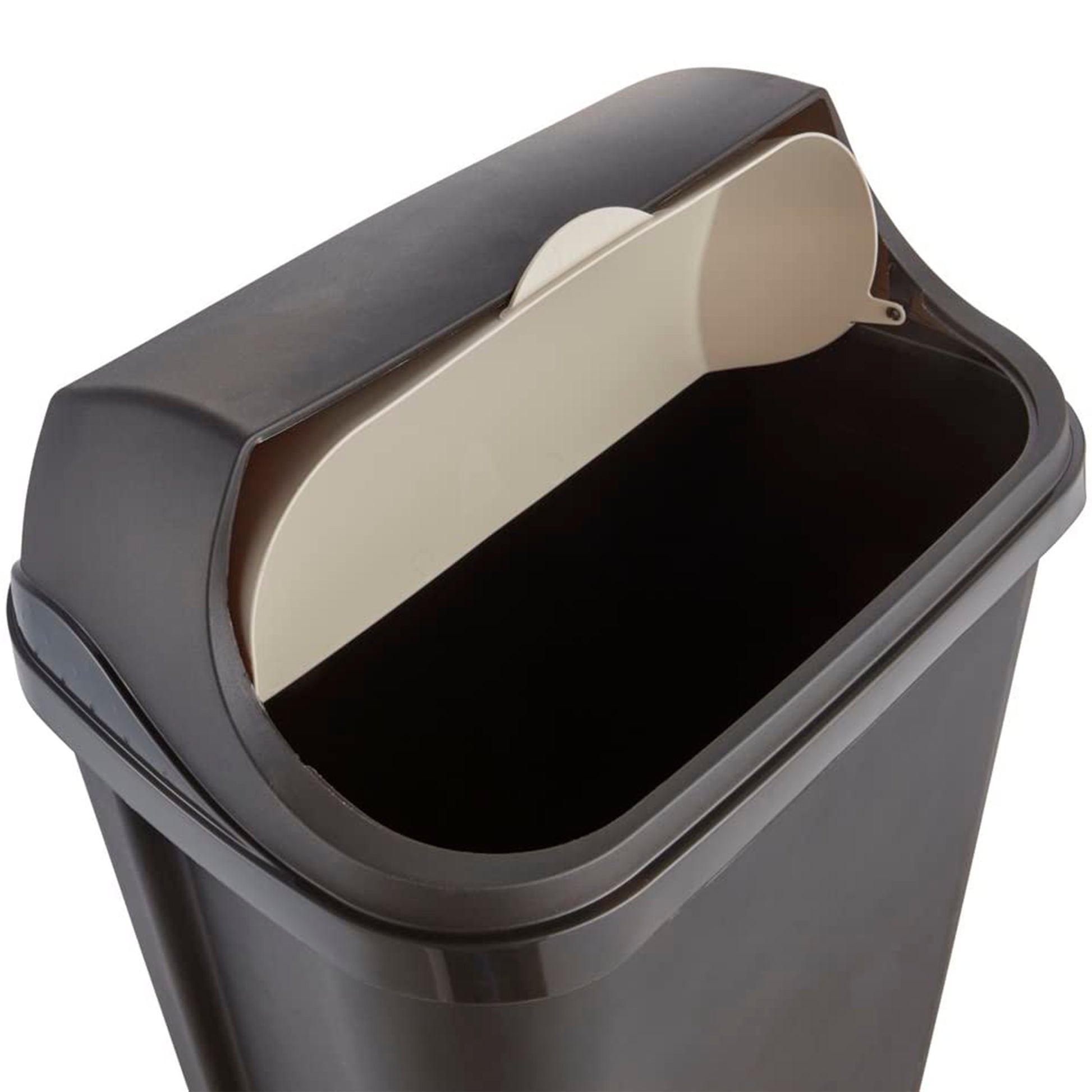 Cubo De Basura Con Tapa Deslizante, 50 L, Rasmus, Gris Grafito