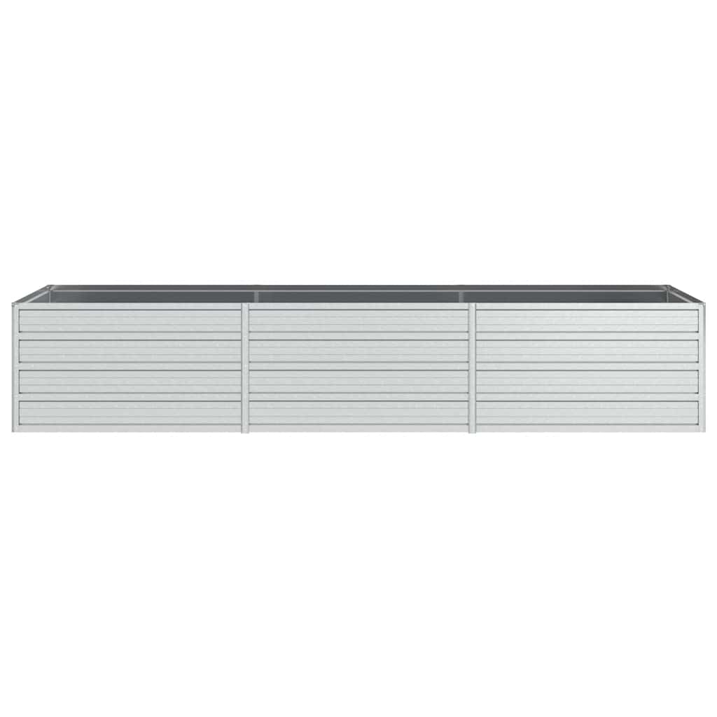 Arriate De Acero Galvanizado Plateado 240x80x45 Cm_3