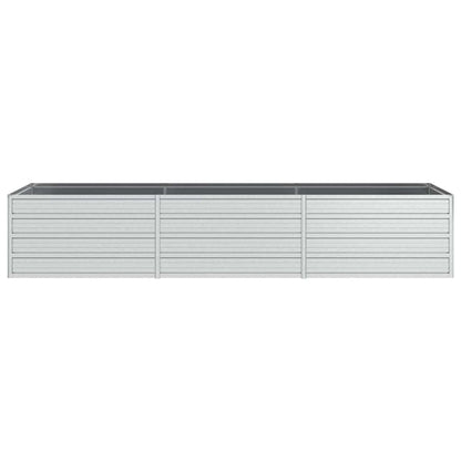 Arriate De Acero Galvanizado Plateado 240x80x45 Cm_3