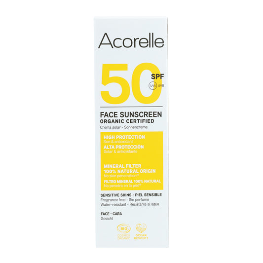 Crema Solar Facial SPF 50 Acorelle 50ml