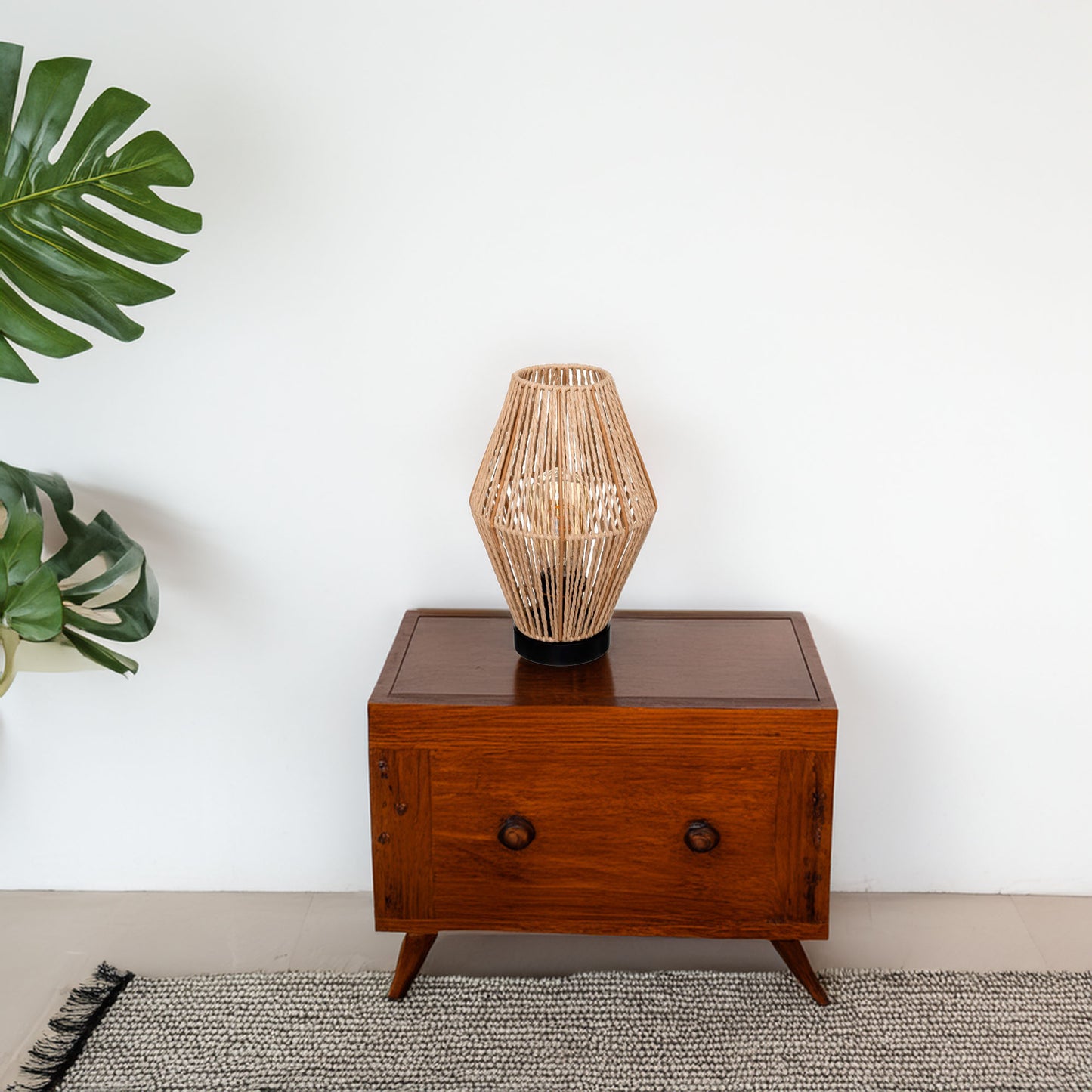 Wellhome Lámpara Sobremesa Aissa Nature Metal H.32cm