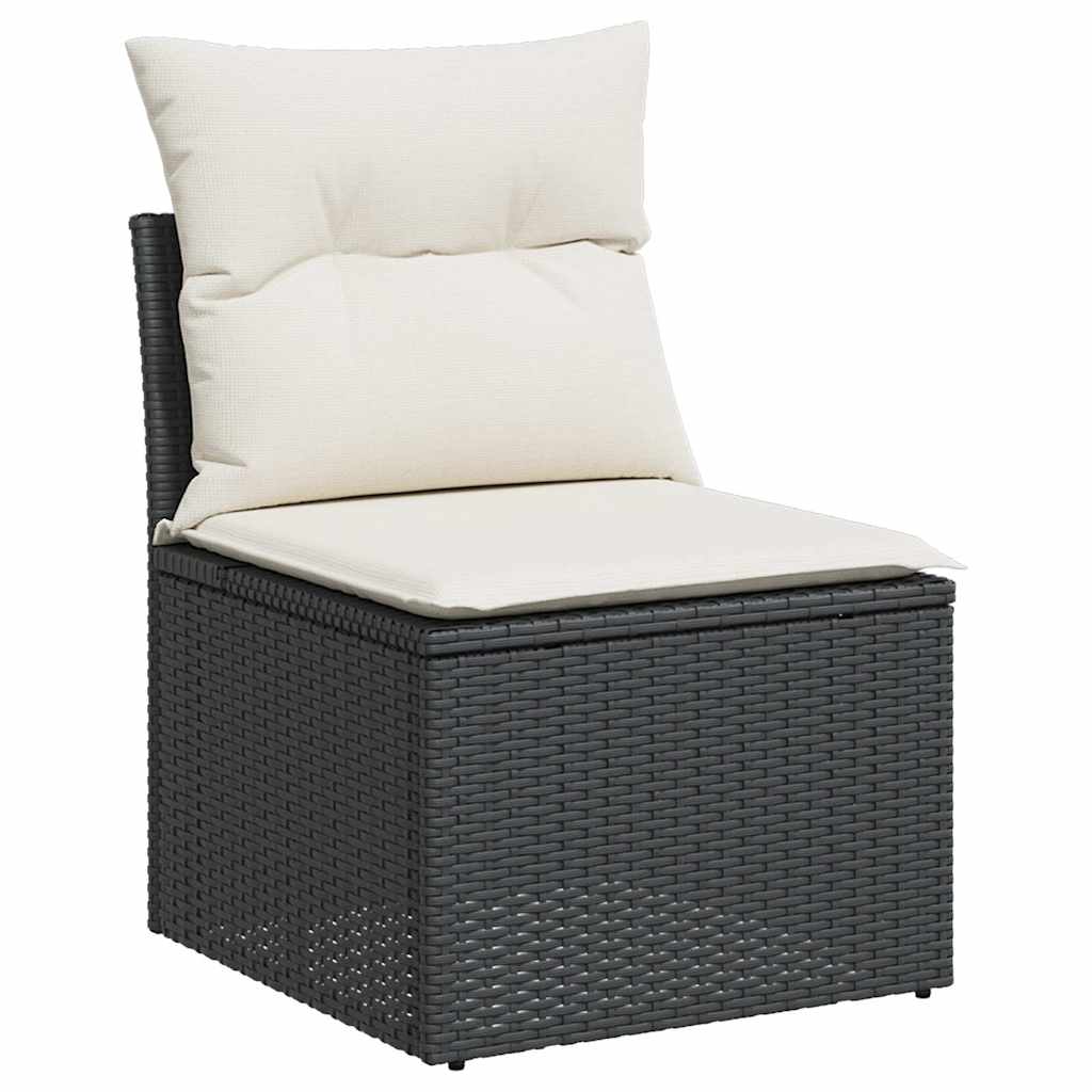 Set De Sofás De Jardín Con Cojines 9 Pzas Ratán Sintético Negro / Vetonek_0