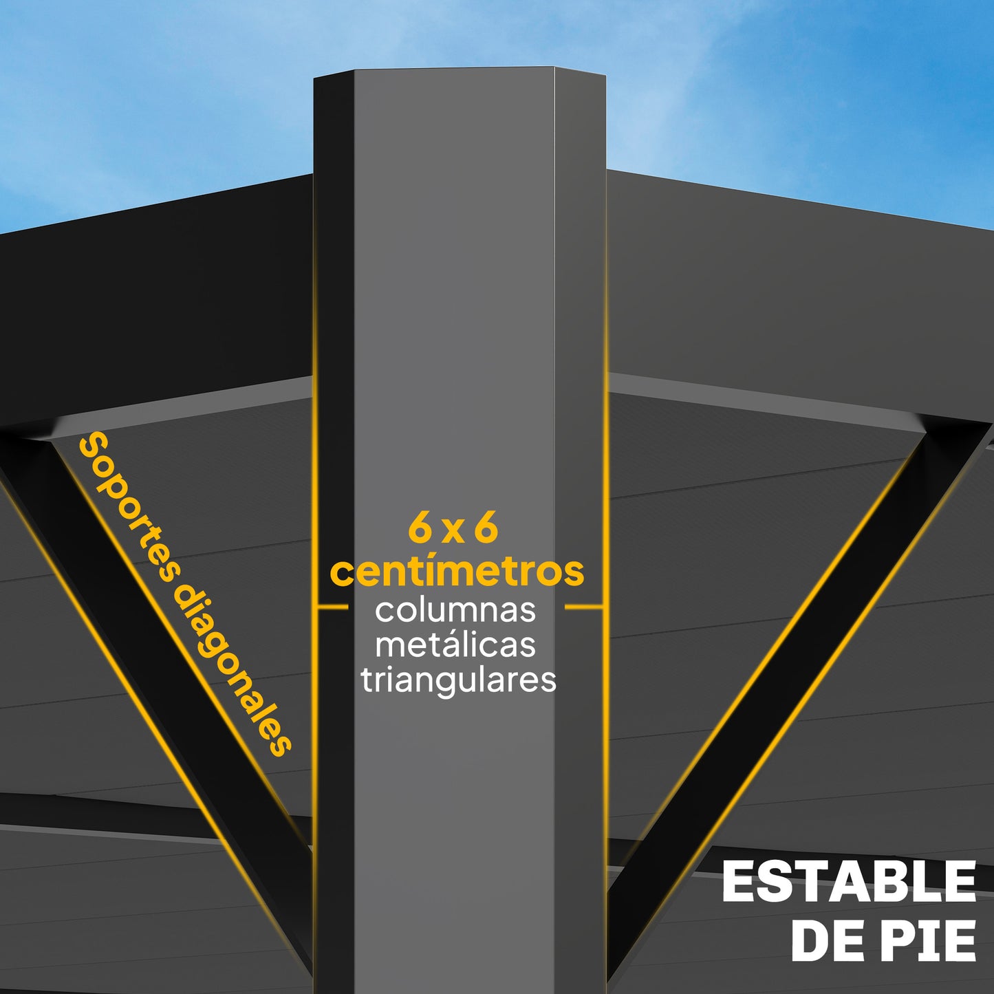 Outsunny Pérgola De Jardín 3x4 M_4