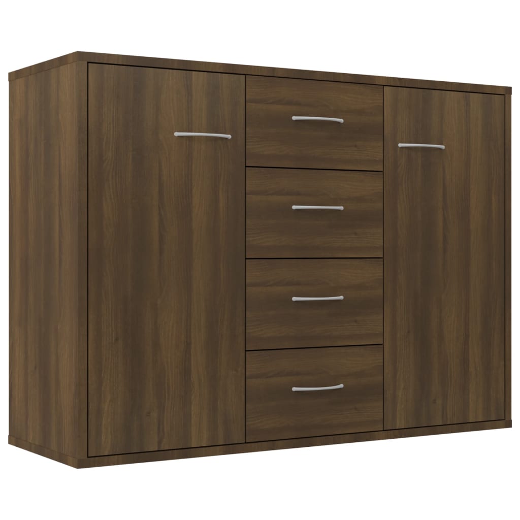 Aparador Madera Contrachapada Roble Marrón 88x30x65 Cm / Vetonek_3