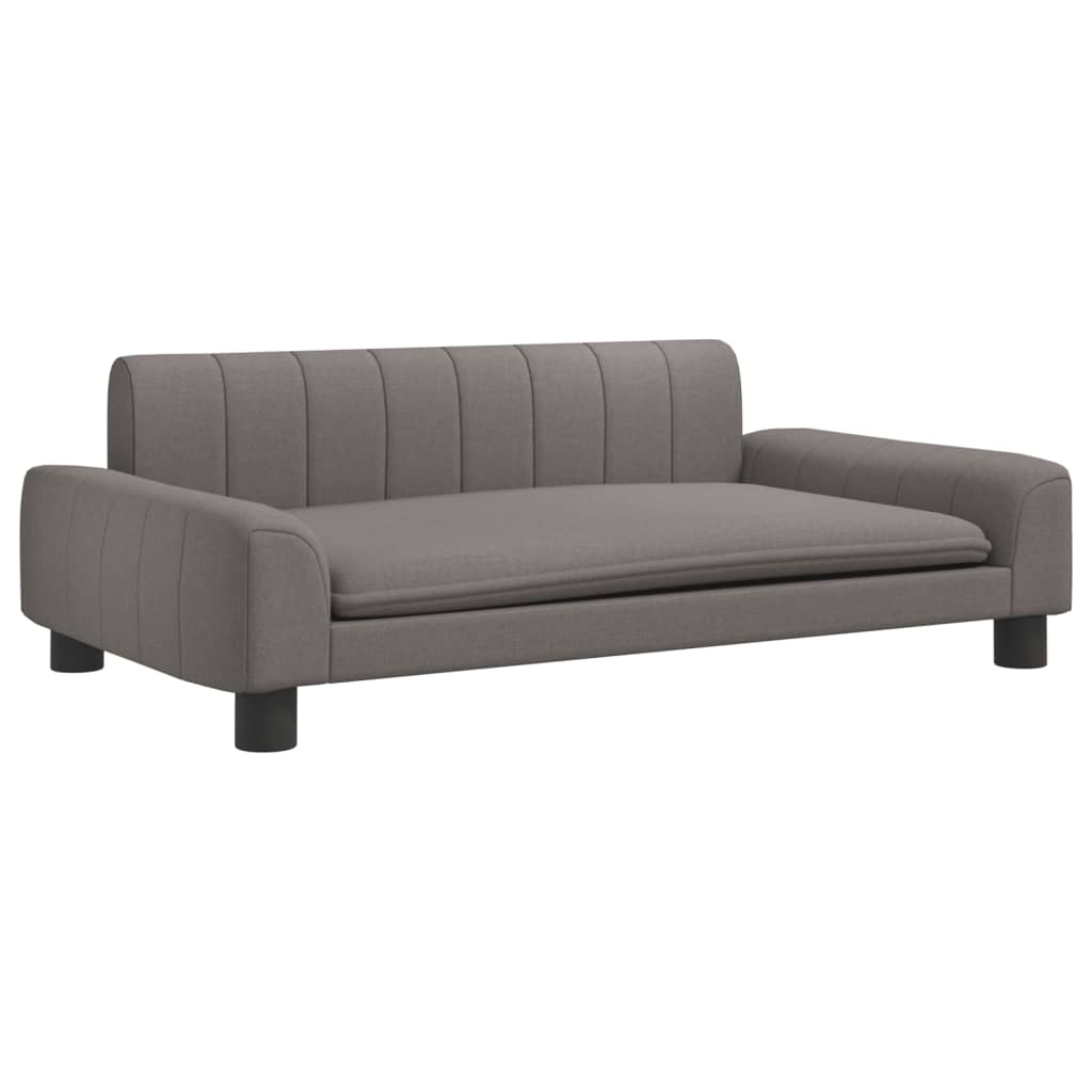 Cama Para Perros De Tela Gris Taupe 90x53x30 Cm / Vetonek_0