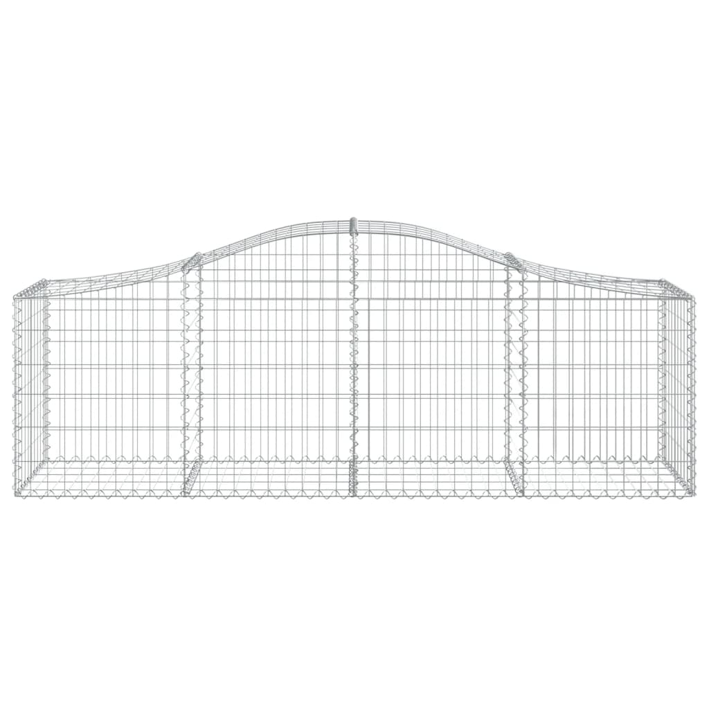 Cestas De Gaviones 11 Uds Forma De Arco Hierro 200x50x60/80 Cm_3