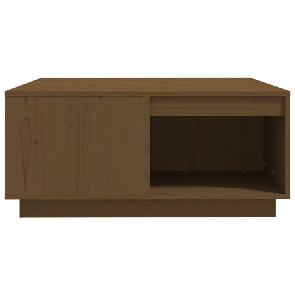 Mesa De Centro Madera Maciza De Pino Marrón Miel 80x81x36,5 Cm_3