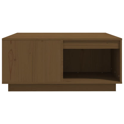 Mesa De Centro Madera Maciza De Pino Marrón Miel 80x81x36,5 Cm_3