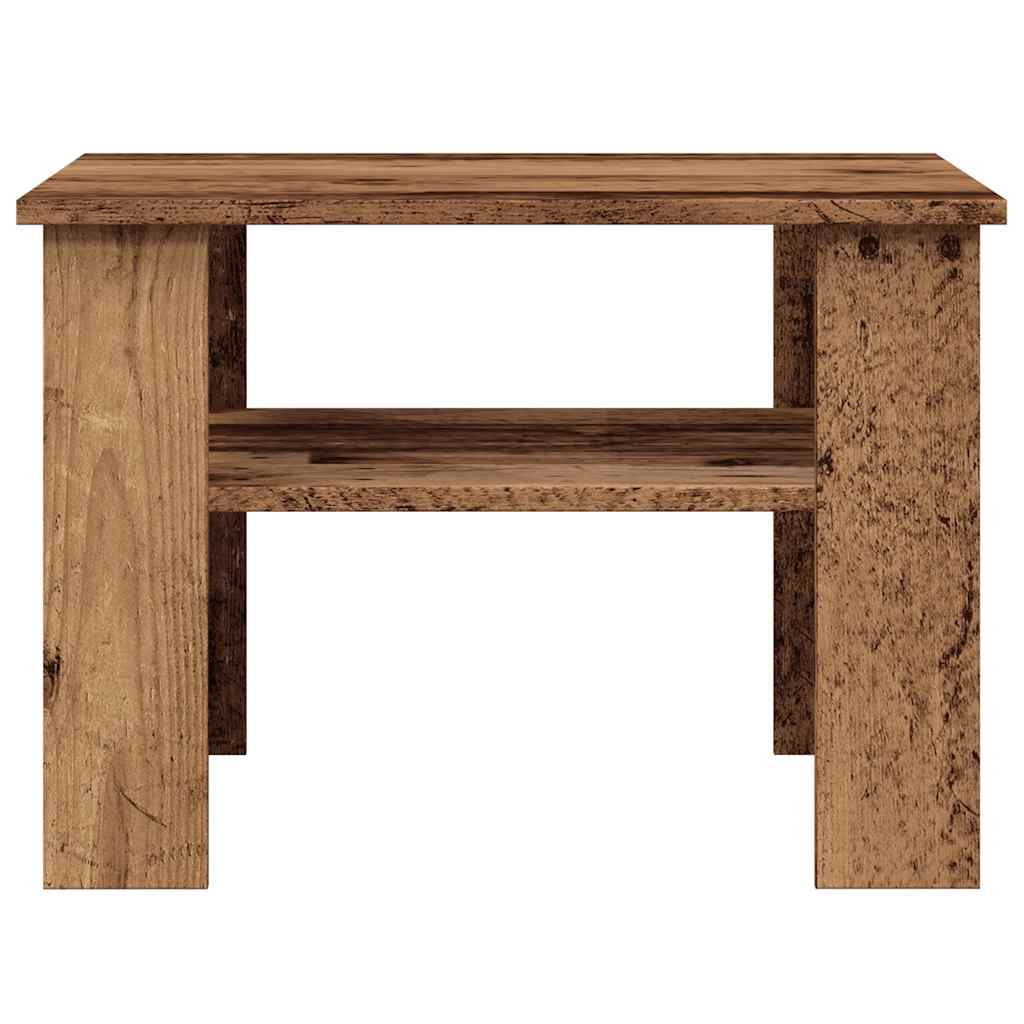 Mesa De Centro Madera Contrachapada Madera Antigua 60x60x42 Cm_2